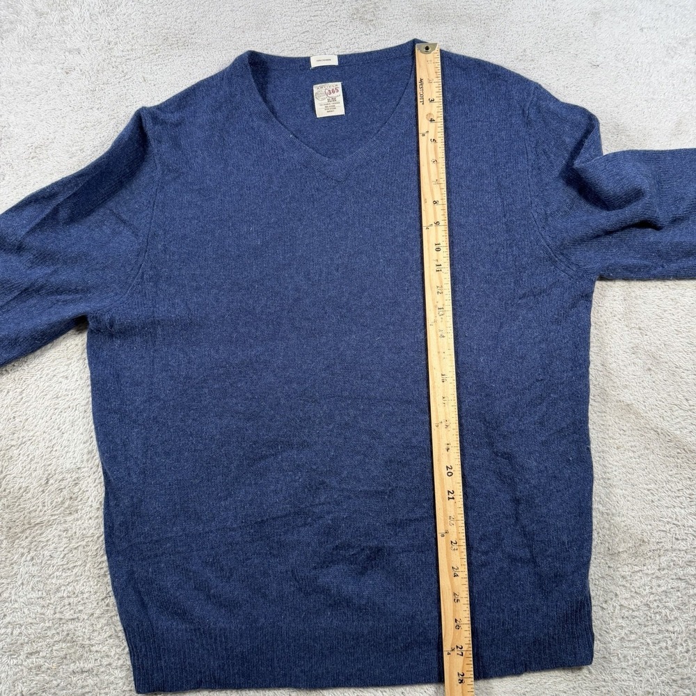 Article 365 Sweater Mens Navy 100% Cashmere V-Neck Pullover Soft Lightweight - Picture 4 of 6